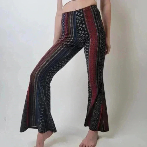 LA Gypsy Flared Boho High Rise Leggings - S - Picture 4 of 11